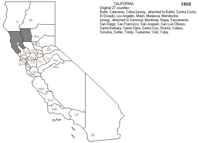 State And County Maps Of California