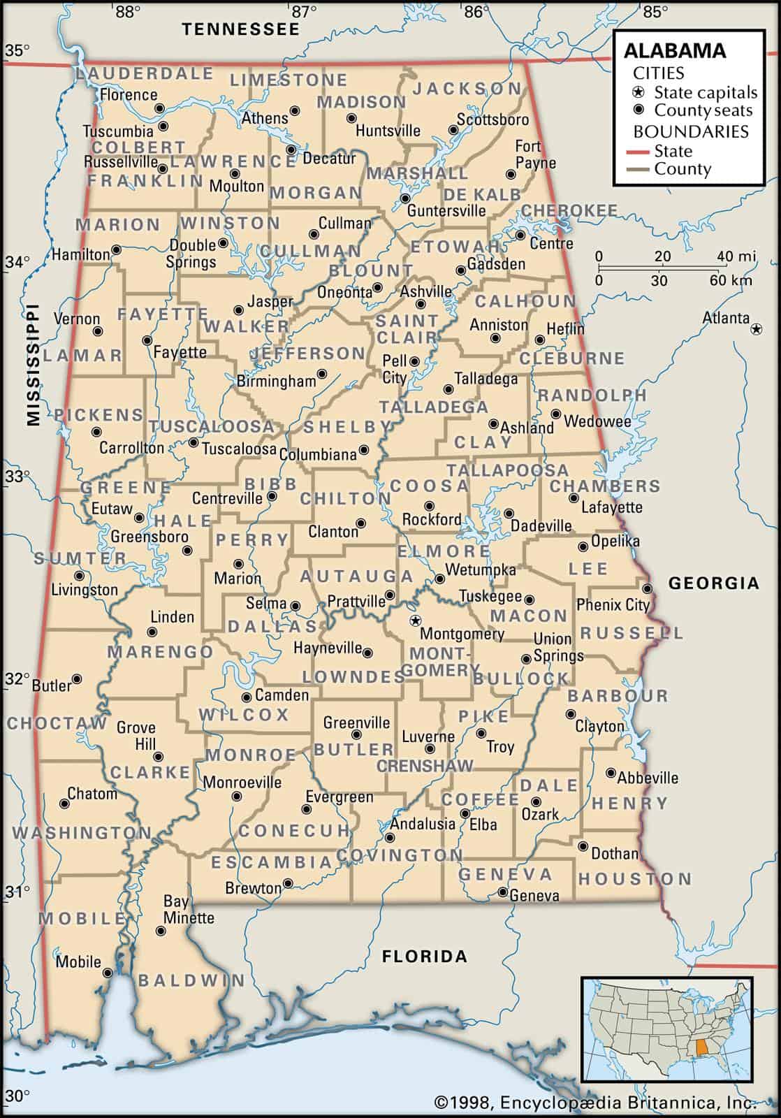 Alabama Maps and Atlases