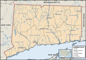 County Map of Connecticut