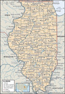 County Map of Illinois