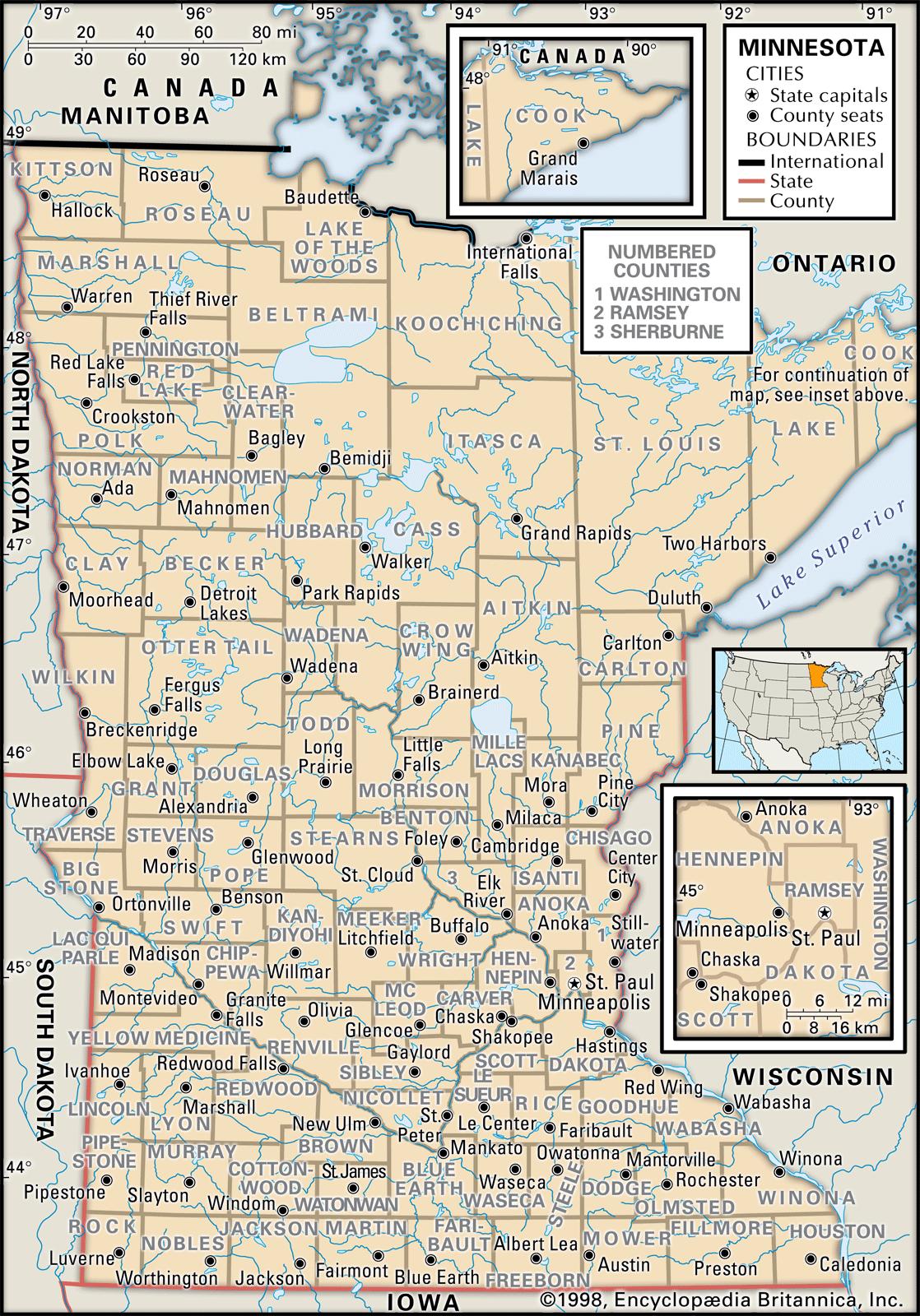 minnesota county road maps State And County Maps Of Minnesota minnesota county road maps