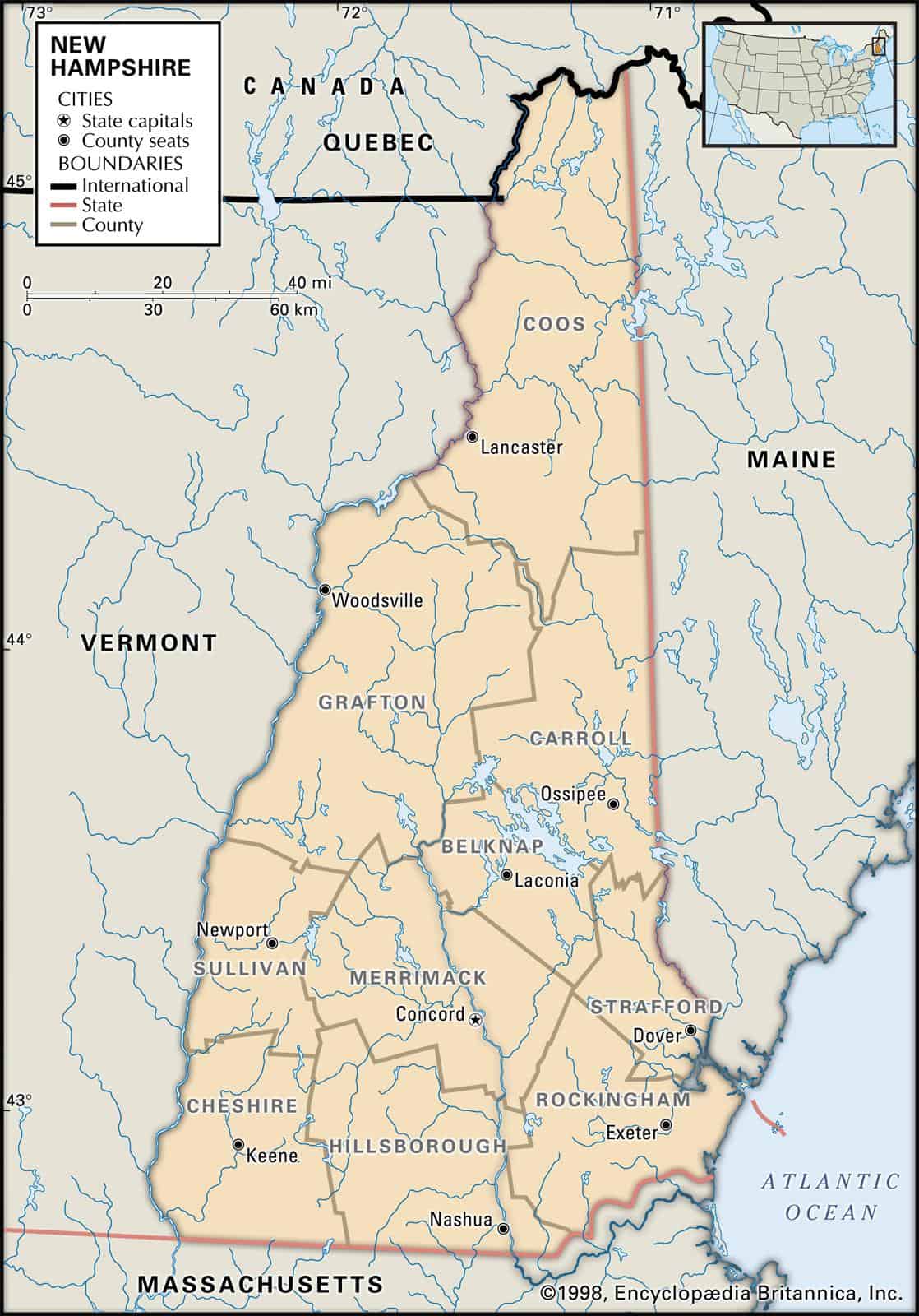 map of maine and new hampshire State And County Maps Of New Hampshire map of maine and new hampshire