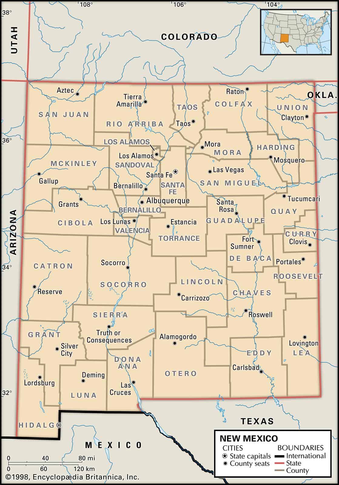 25 Counties Of New Mexico Map Online Map Around The World