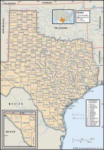 Map of Texas Counties