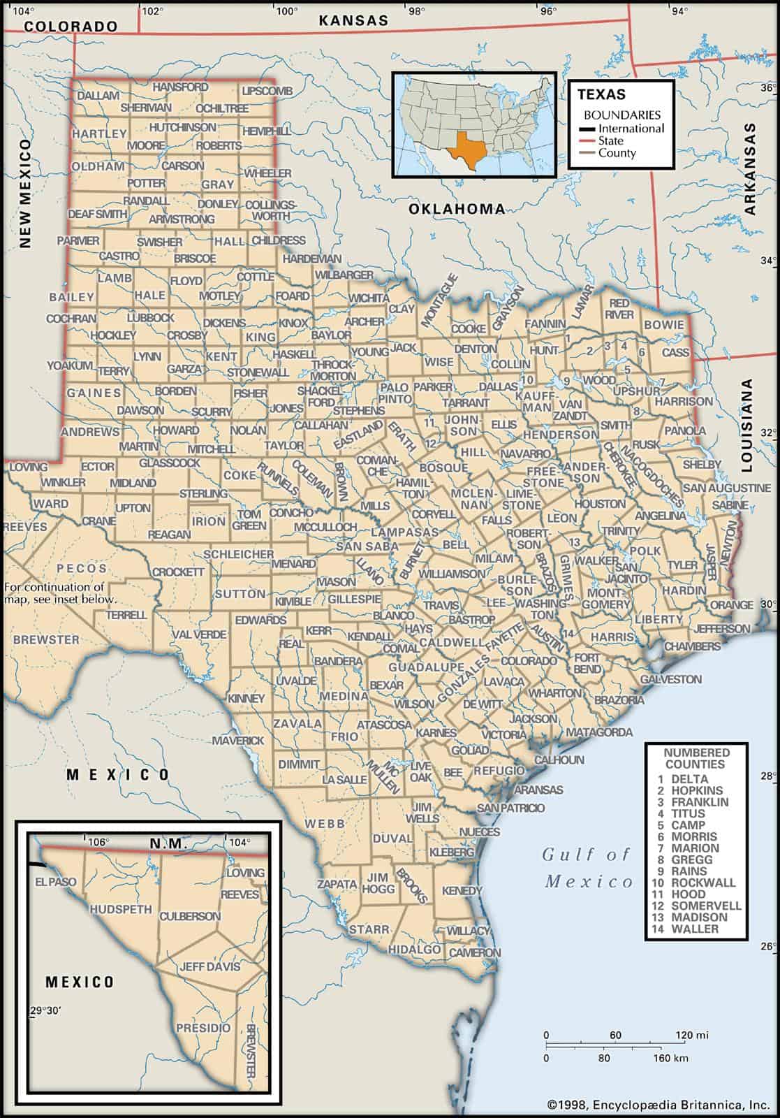 Texas County Maps Interactive History And Complete List