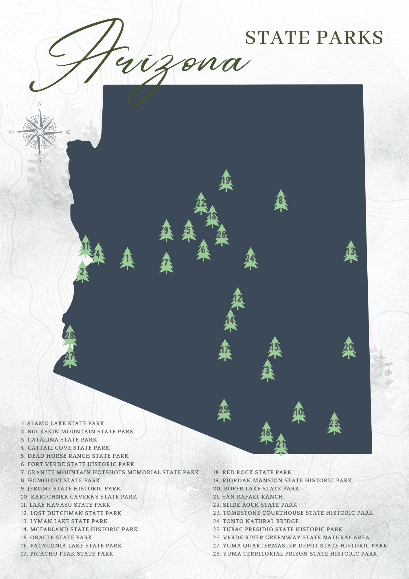 Arizona State Park Map