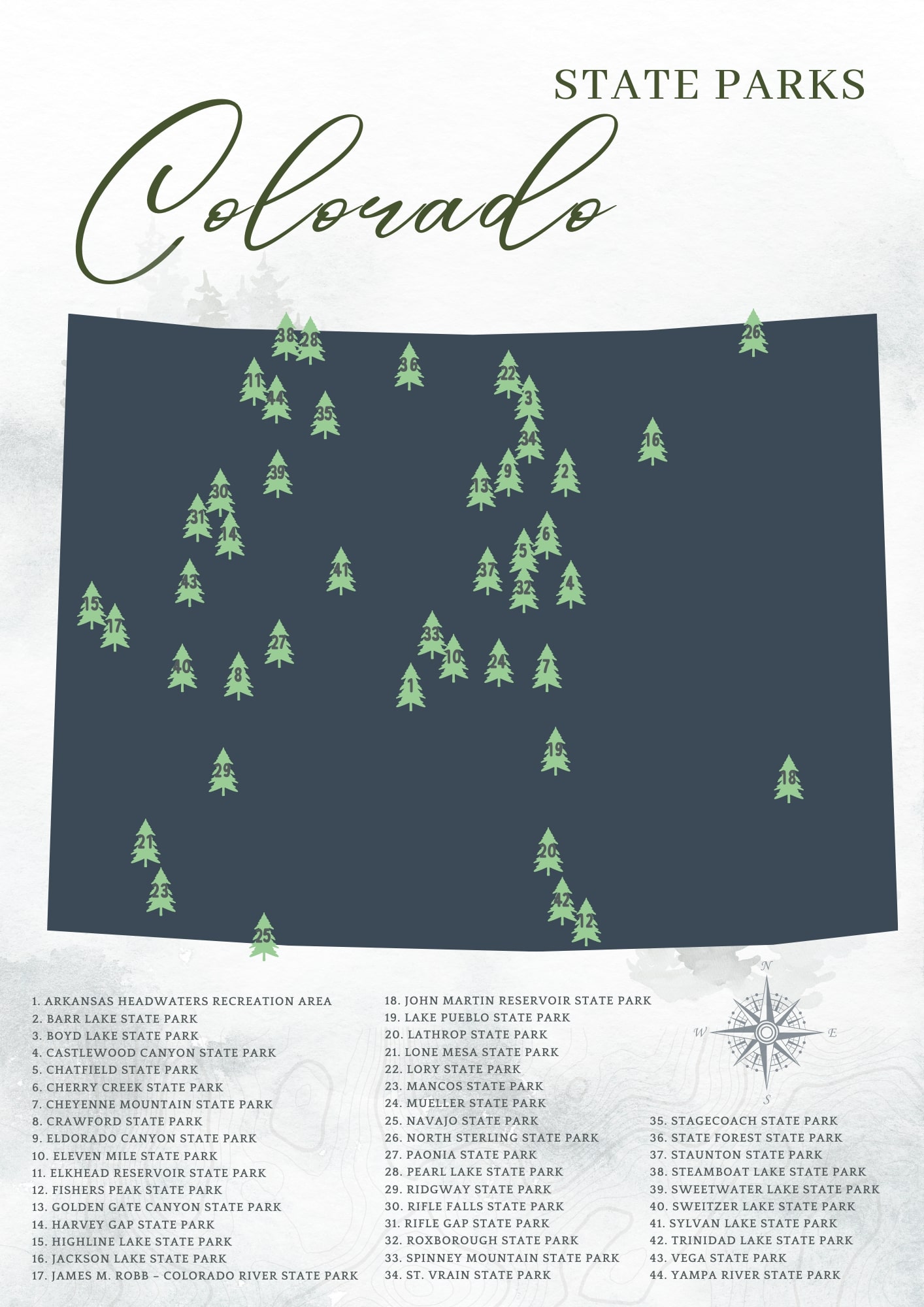 Colorado State Park Map