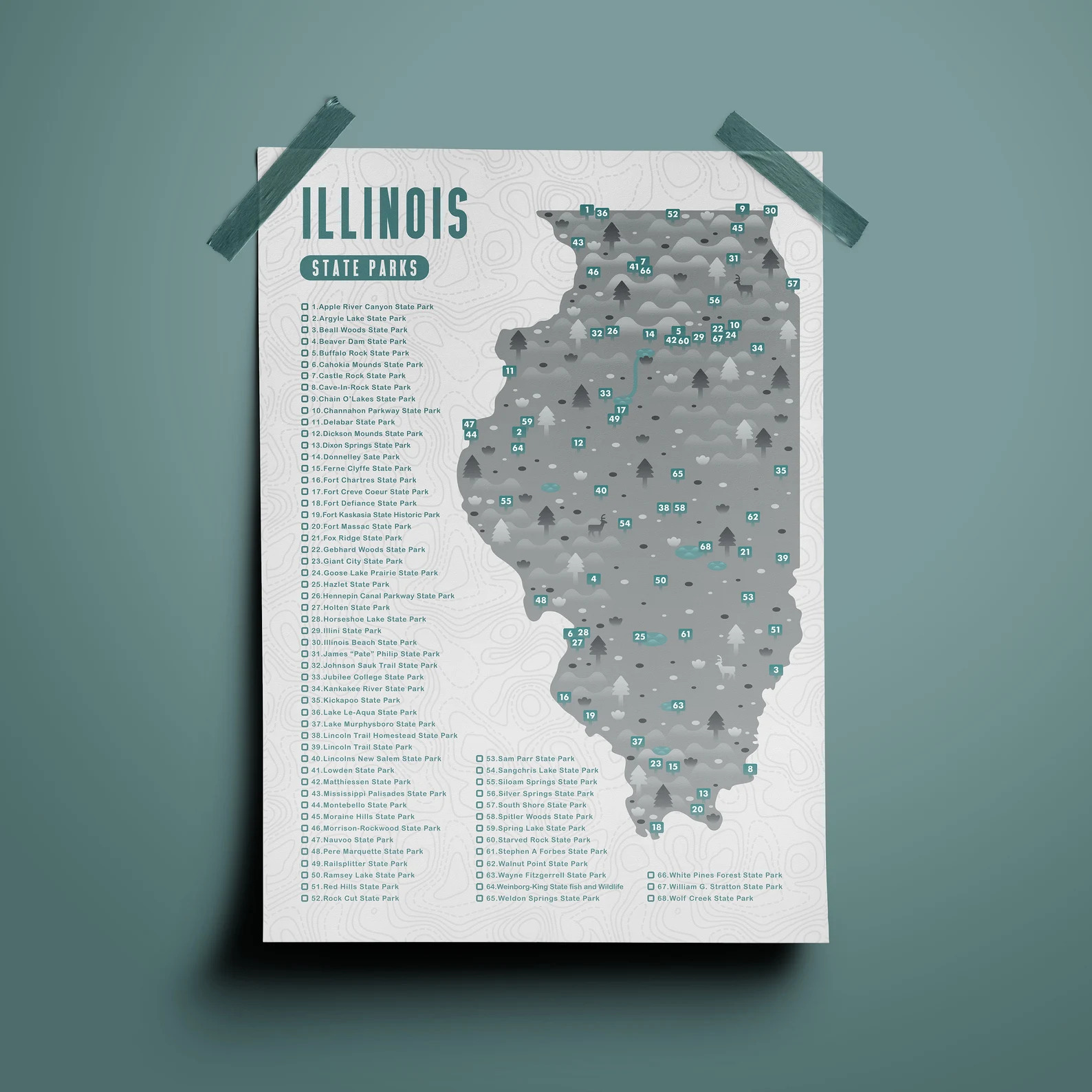 Illinois State Park Map A Guide to Beauty and Adventure