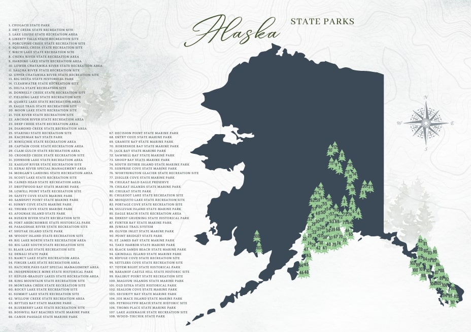 Printable Alaska State Parks Map
