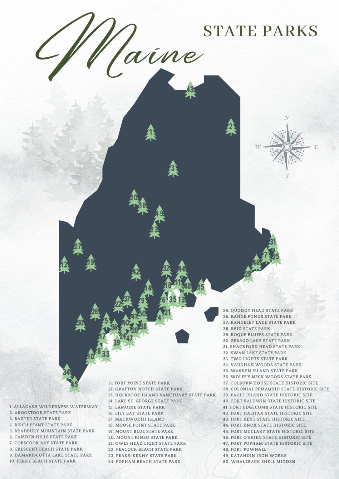 Maine State Park Map Your Rugged Exploration Guide