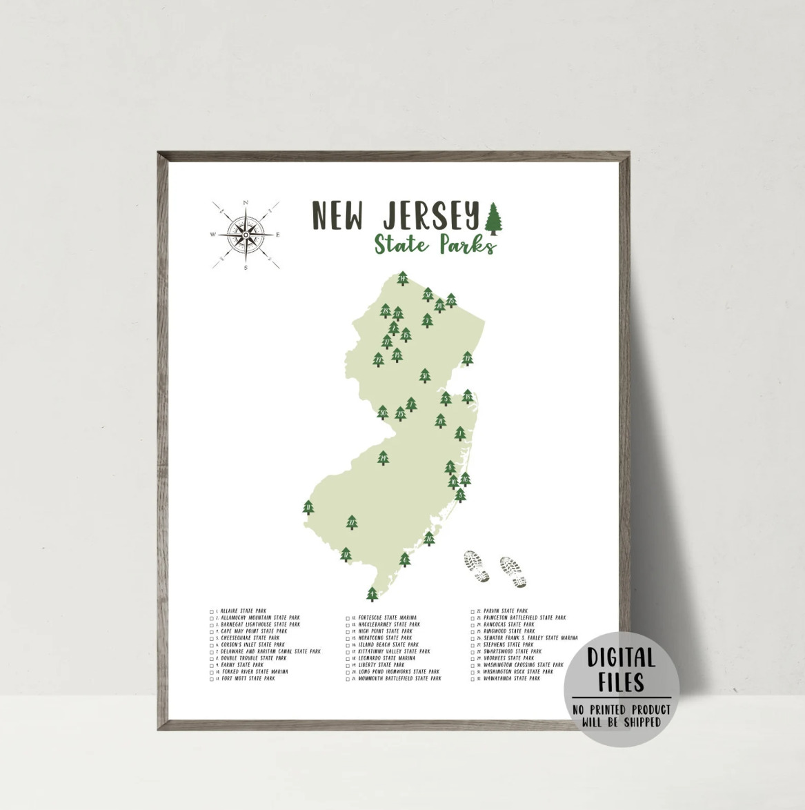 Printable New Jersey State Parks Map