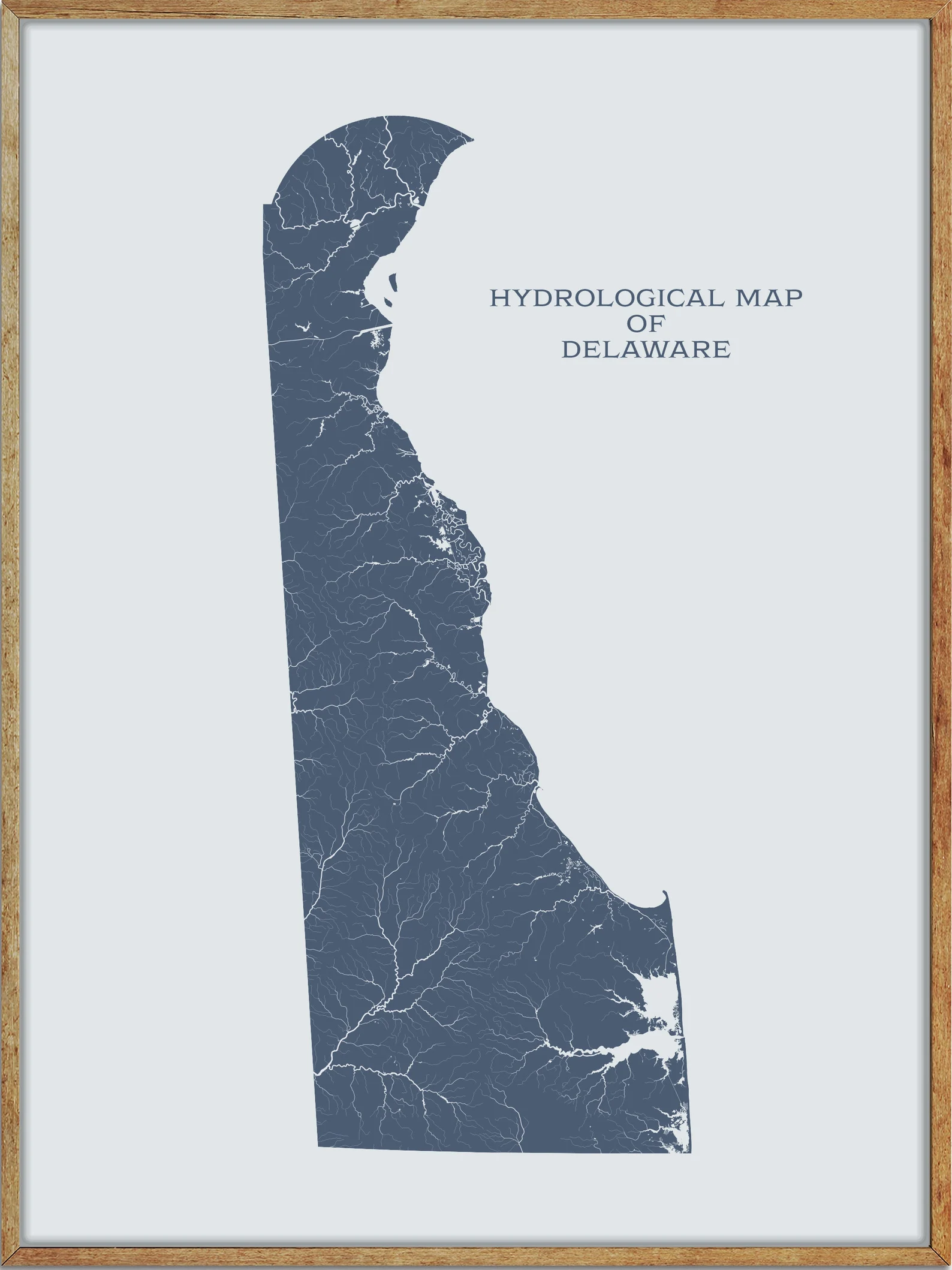 Delaware Lakes and Rivers Map