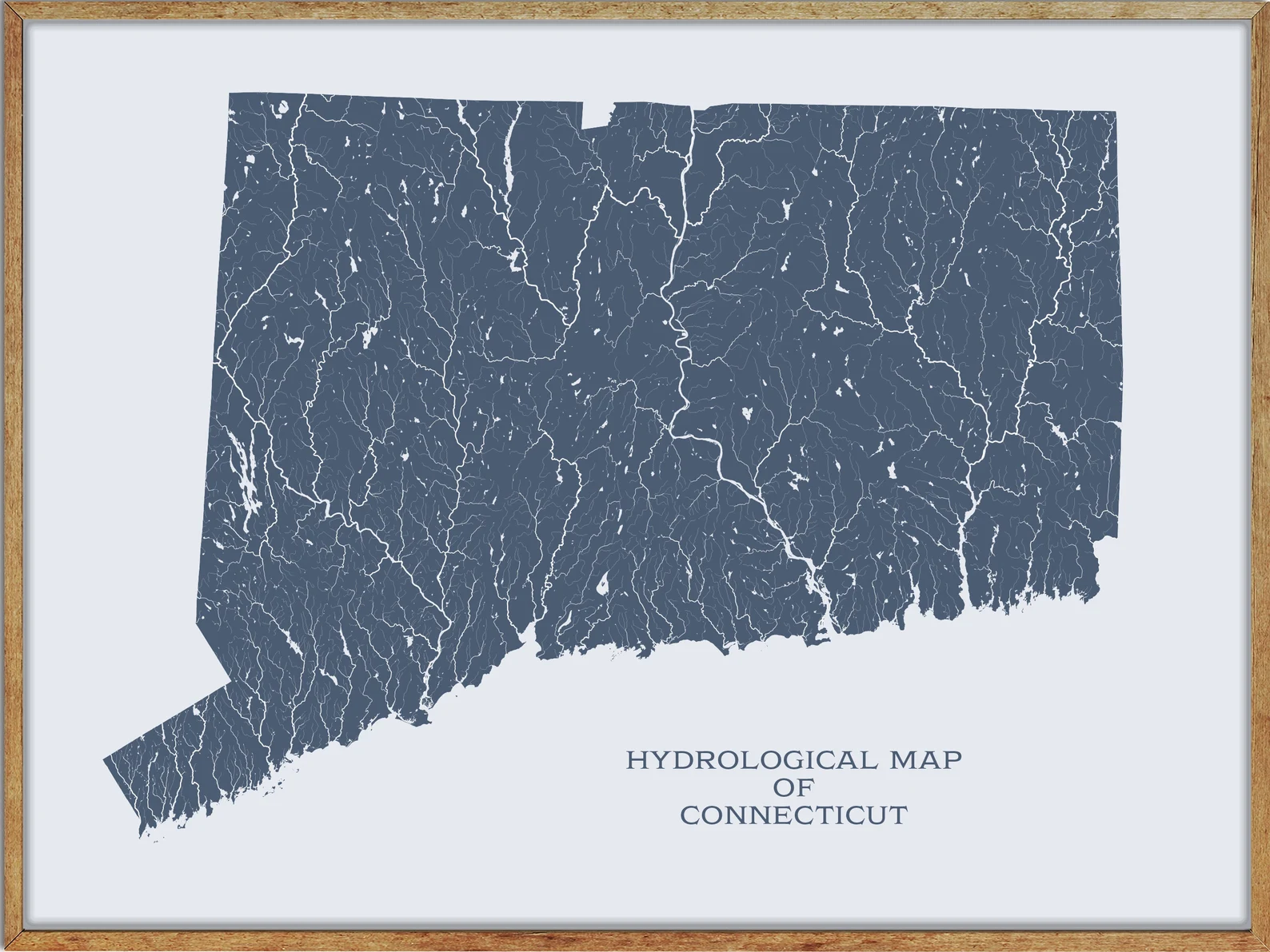 Printable Connecticut Lakes and Rivers Map