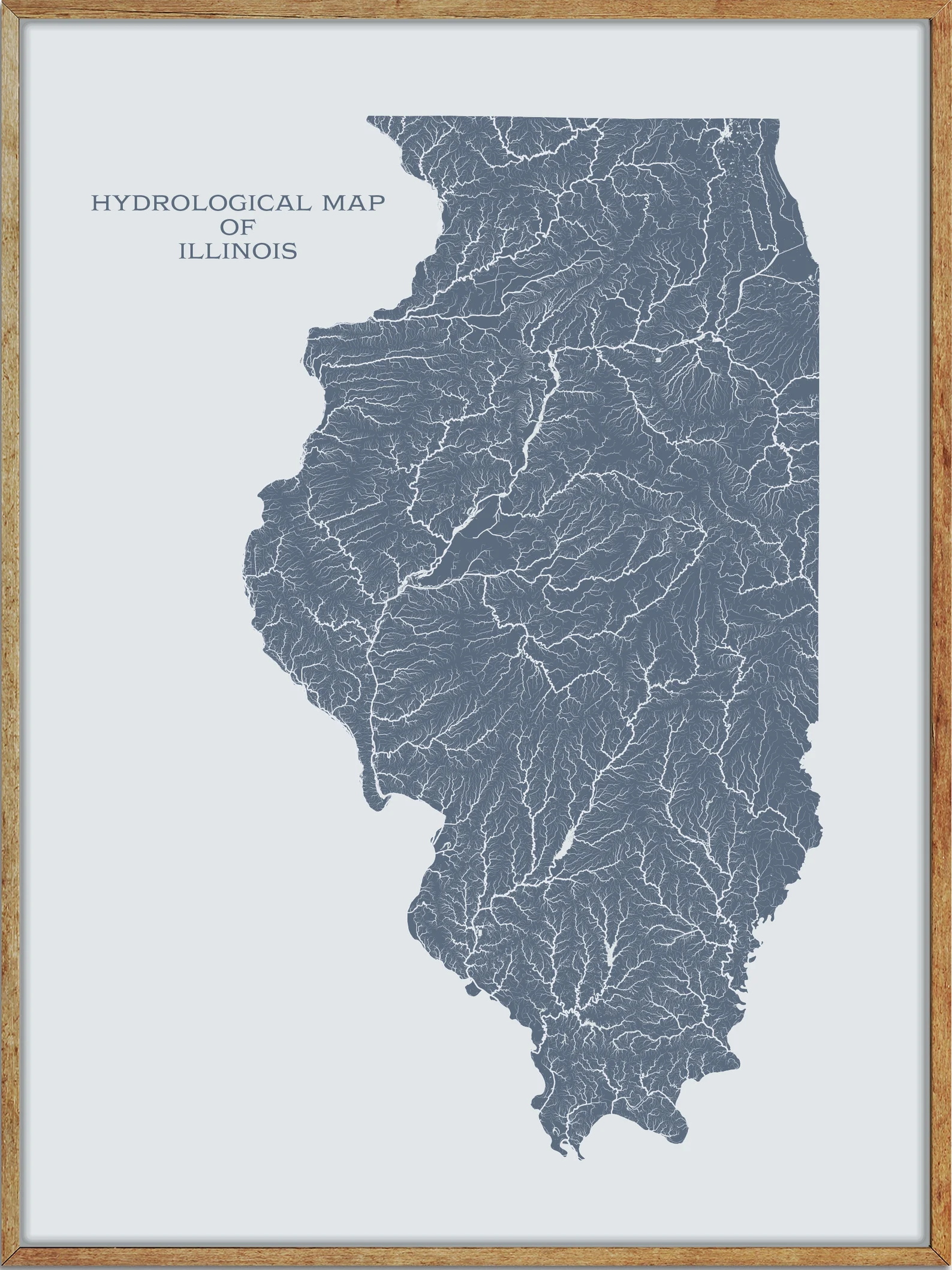 Printable Illinois Lakes and Rivers Map