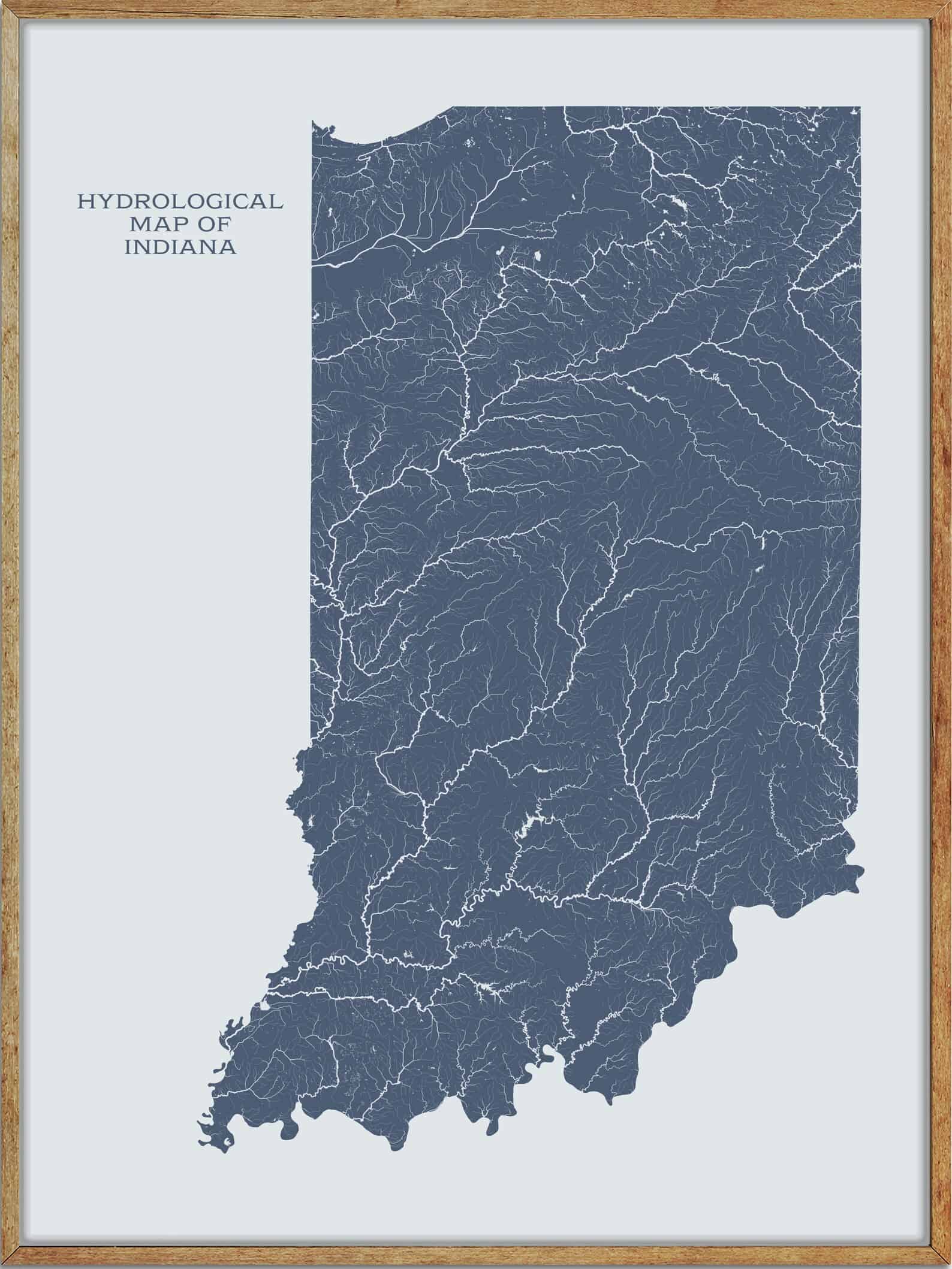 Printable Indiana Lakes and Rivers Map