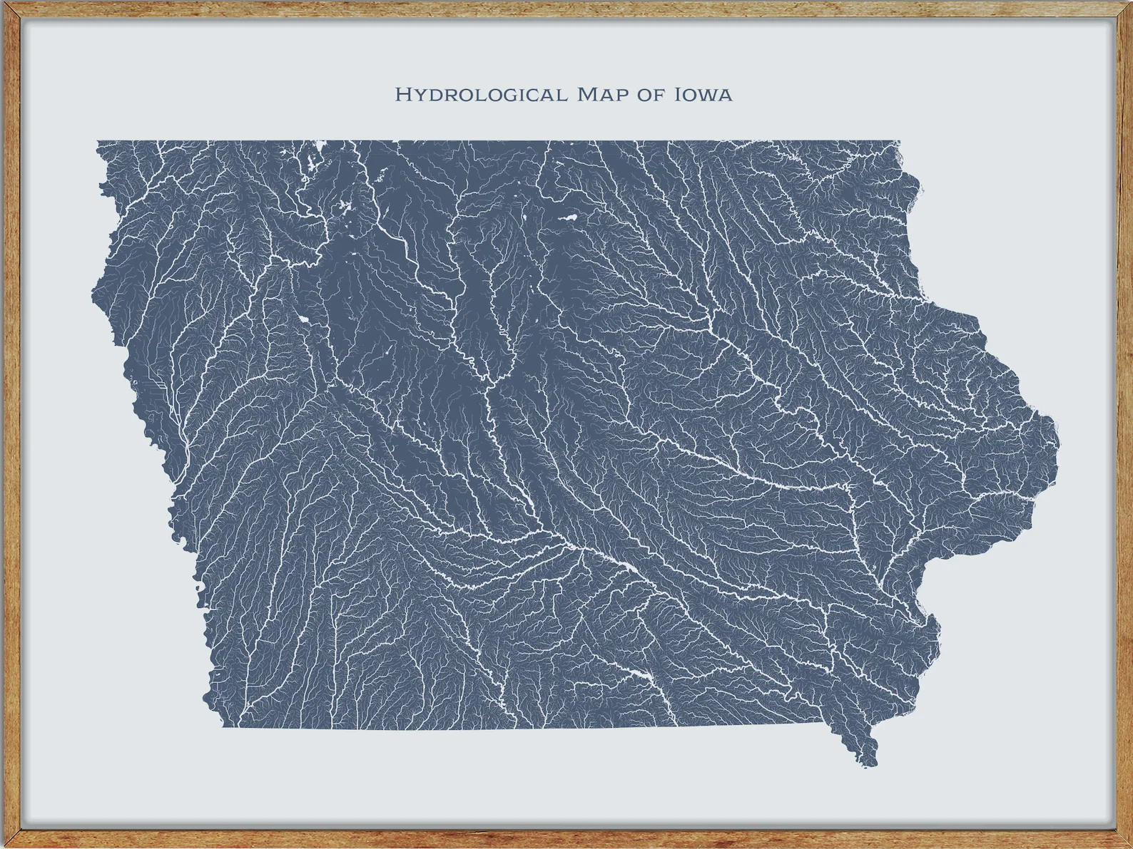 Printable Iowa Lakes and Rivers Map