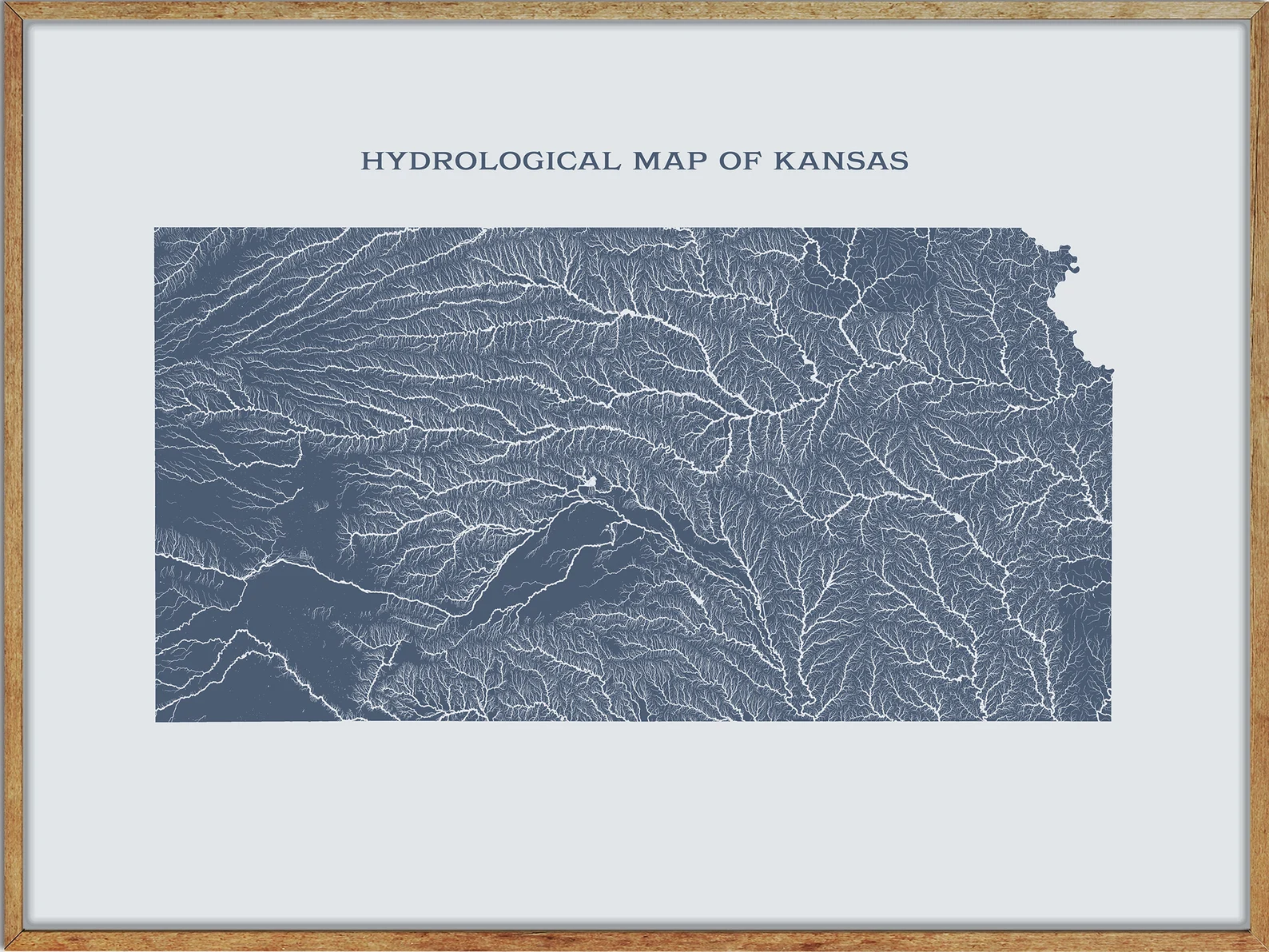 Printable Kansas Lakes and Rivers Map
