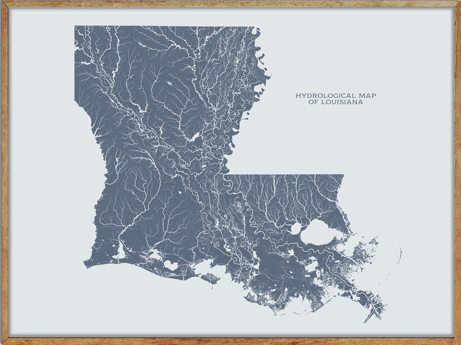 Printable Louisiana Lakes and Rivers Map