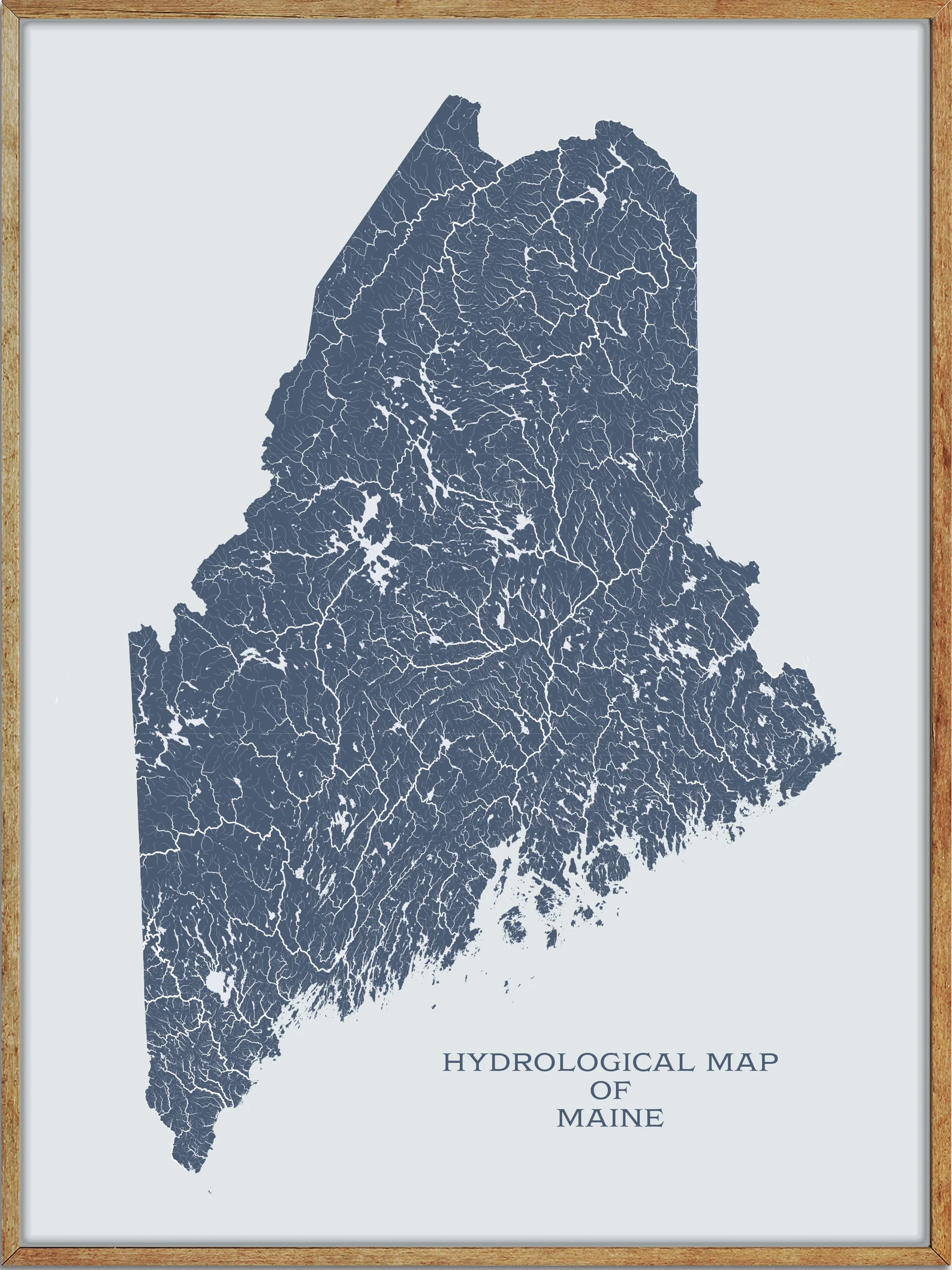 Printable Maine Lakes and Rivers Map