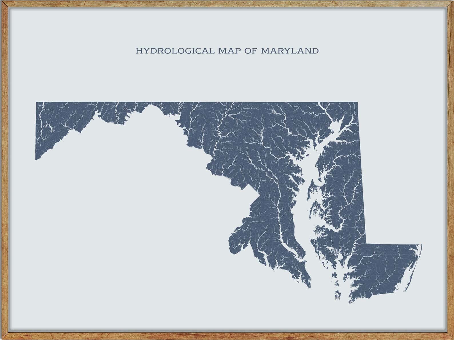 Printable Maryland Lakes and Rivers Map