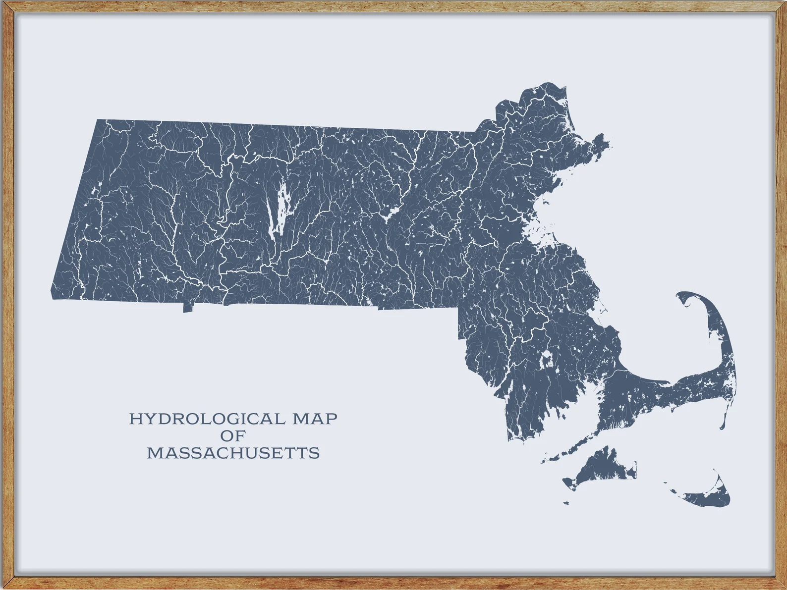 Printable Massachusetts Lakes and Rivers Map