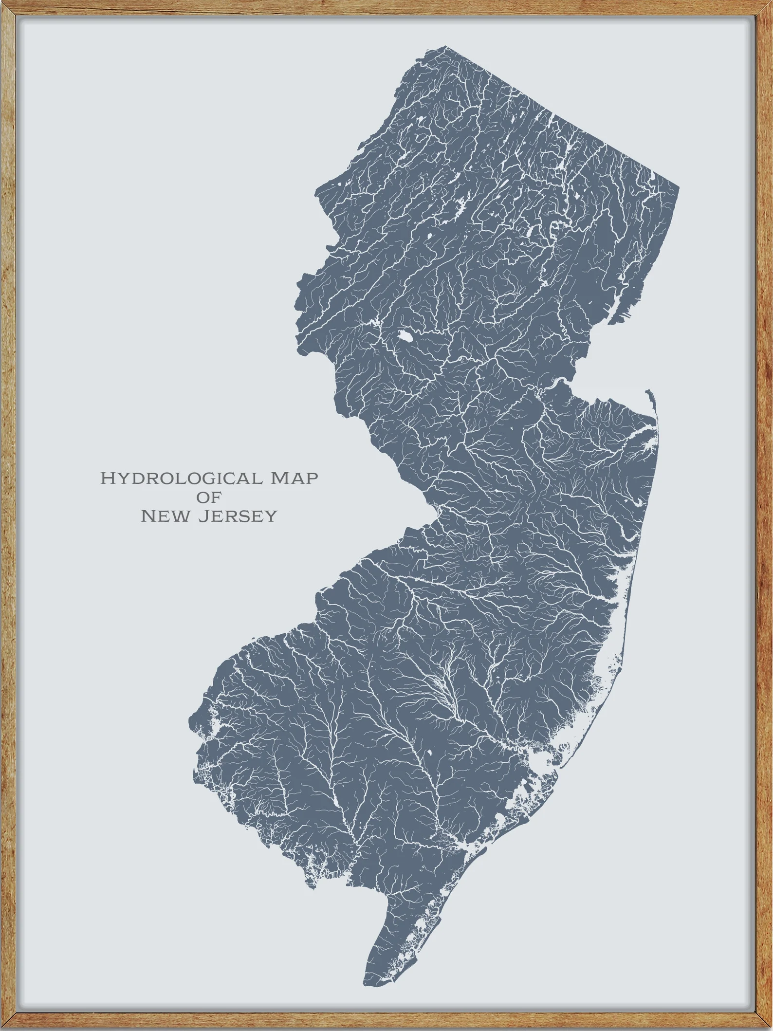 Printable New Jersey Lakes and Rivers Map
