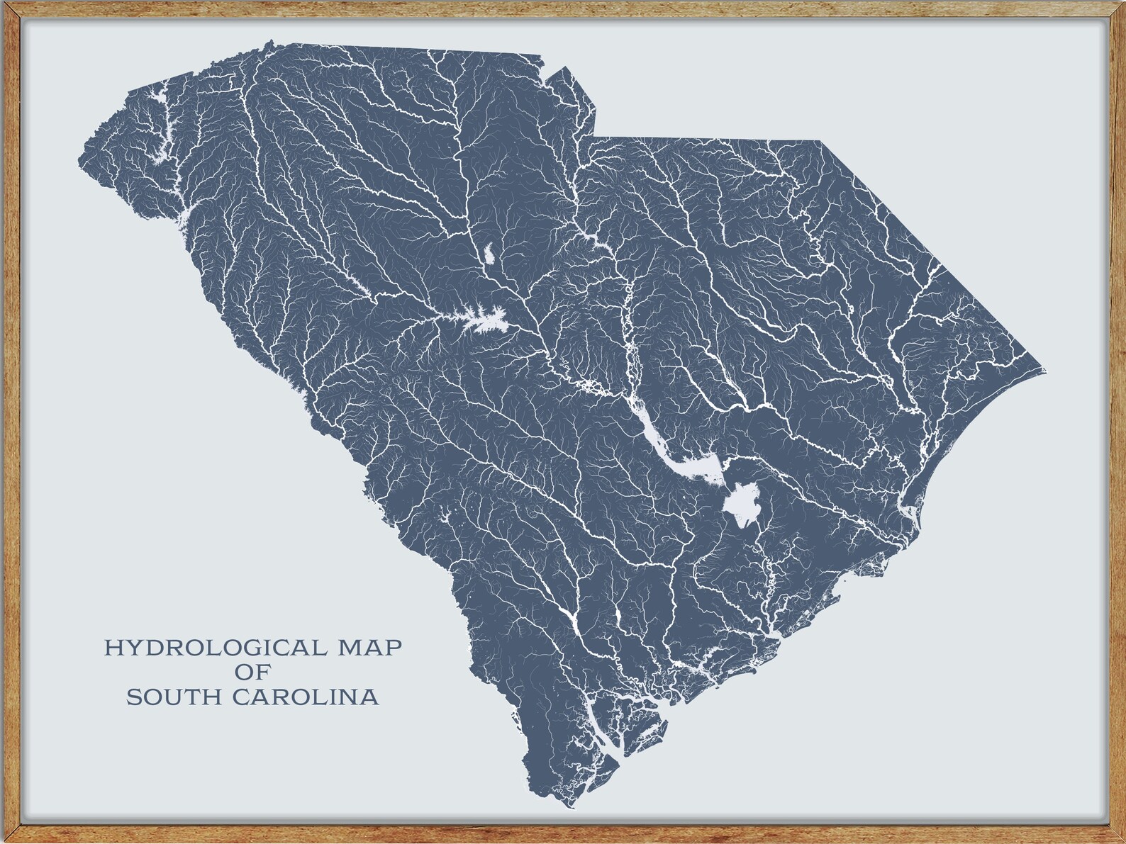 Printable South Carolina Lakes and Rivers Map