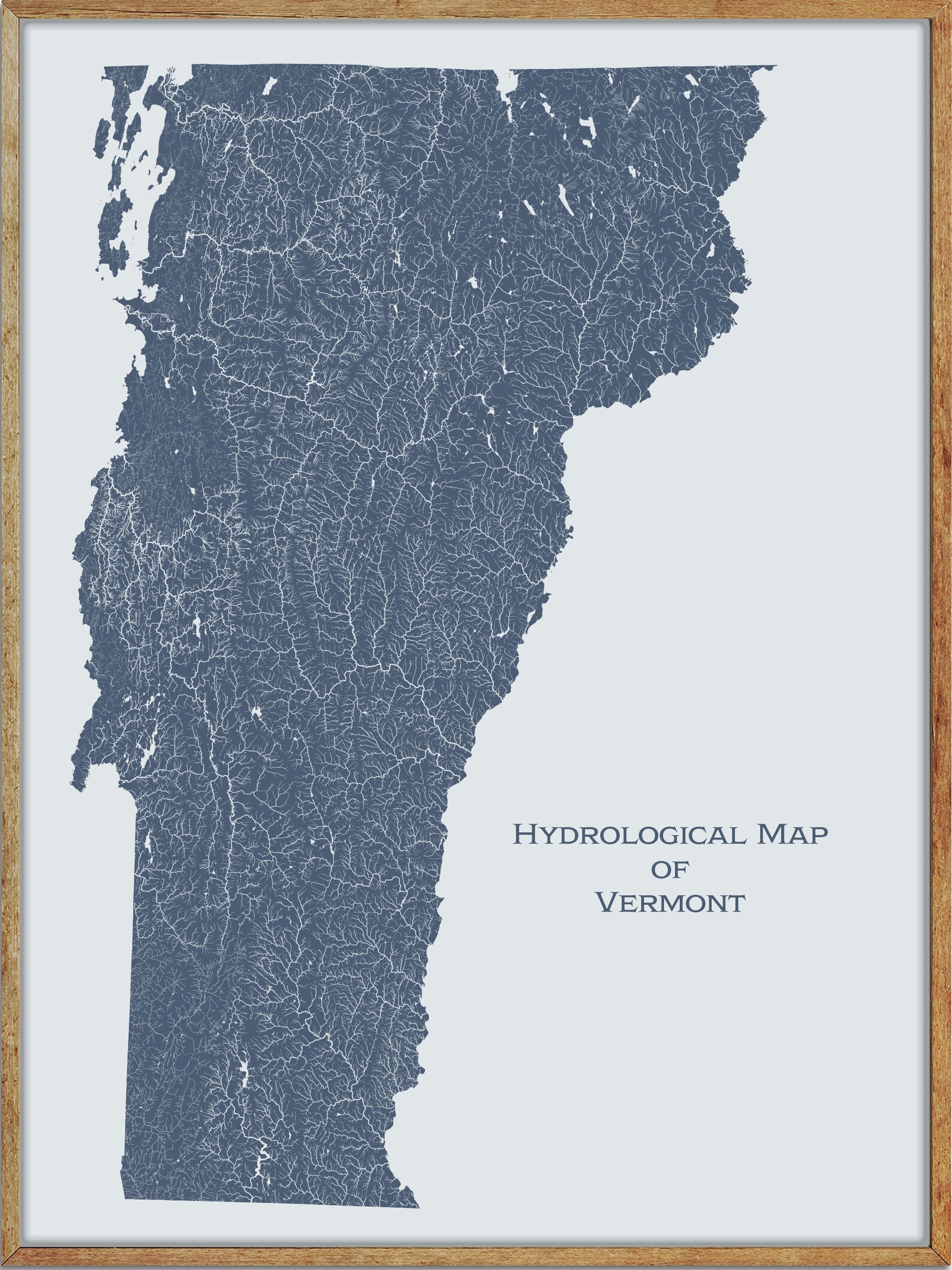 Printable Vermont Lakes and Rivers Map