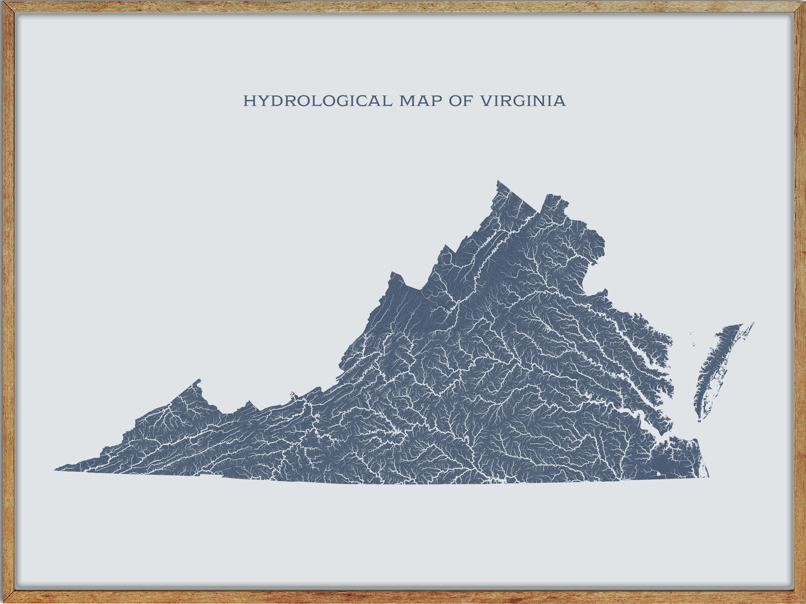Printable Virginia Lakes and Rivers Map