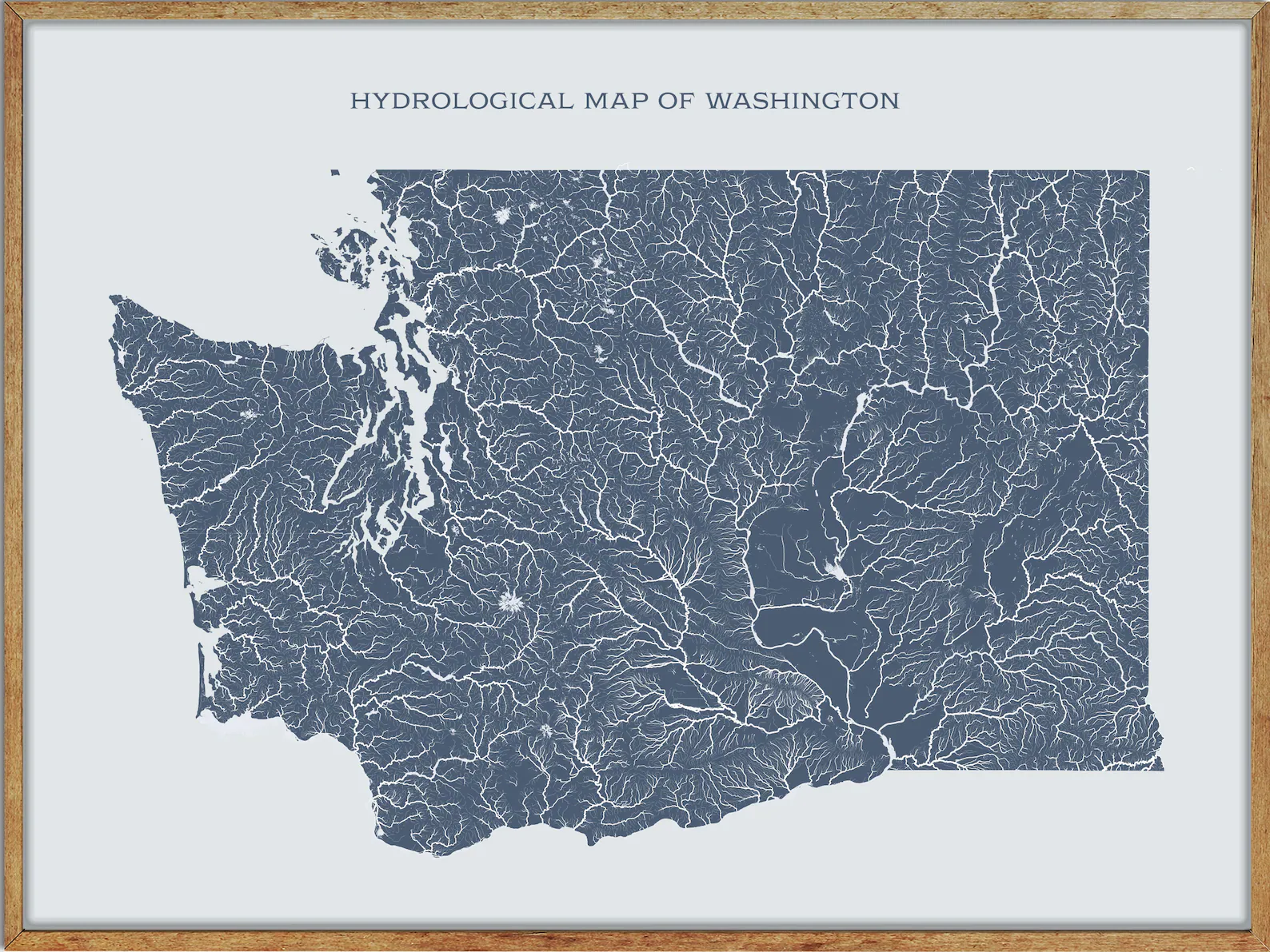 Printable Washington Lakes and Rivers Map