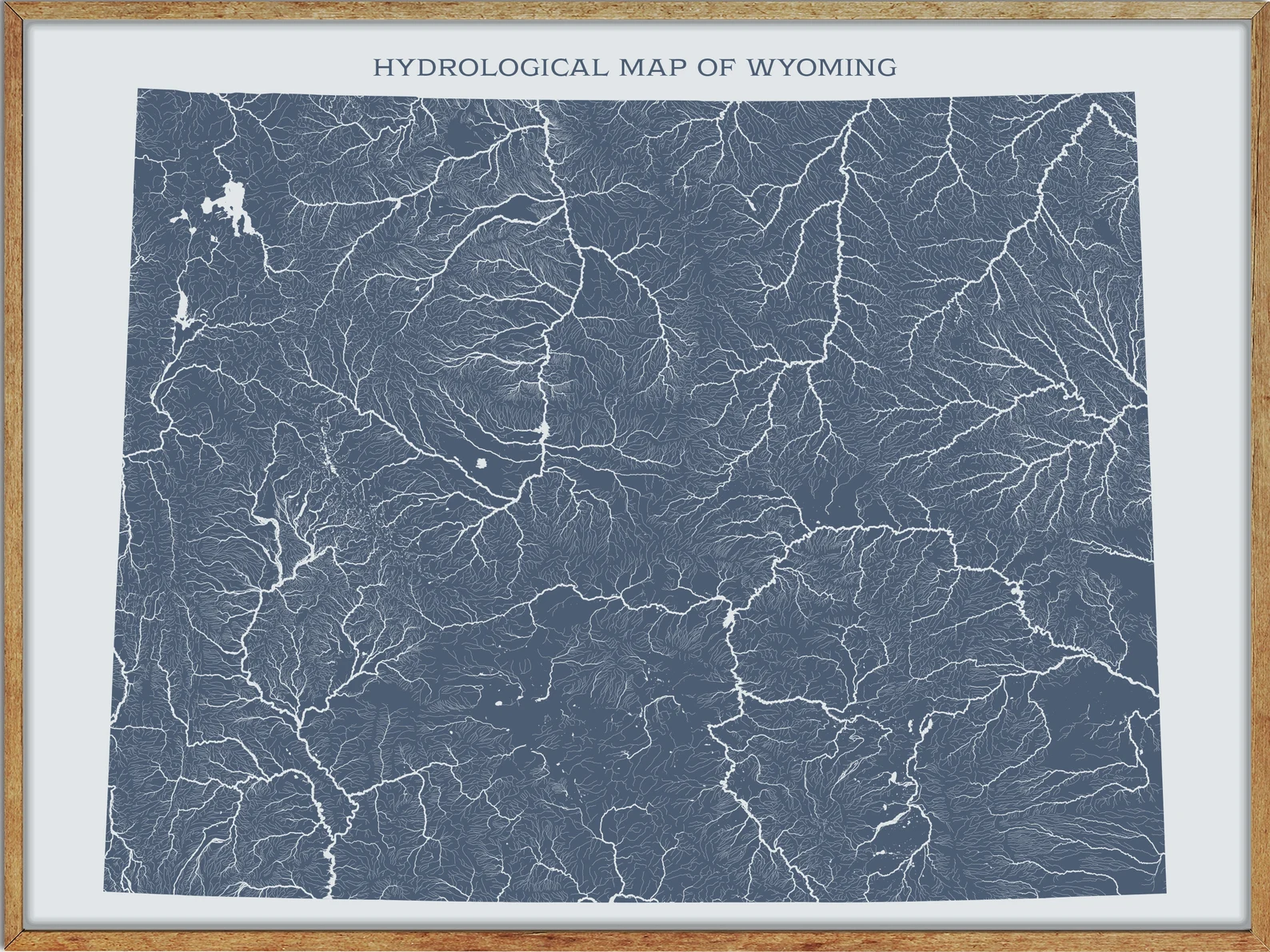 Printable Wyoming Lakes and Rivers Map