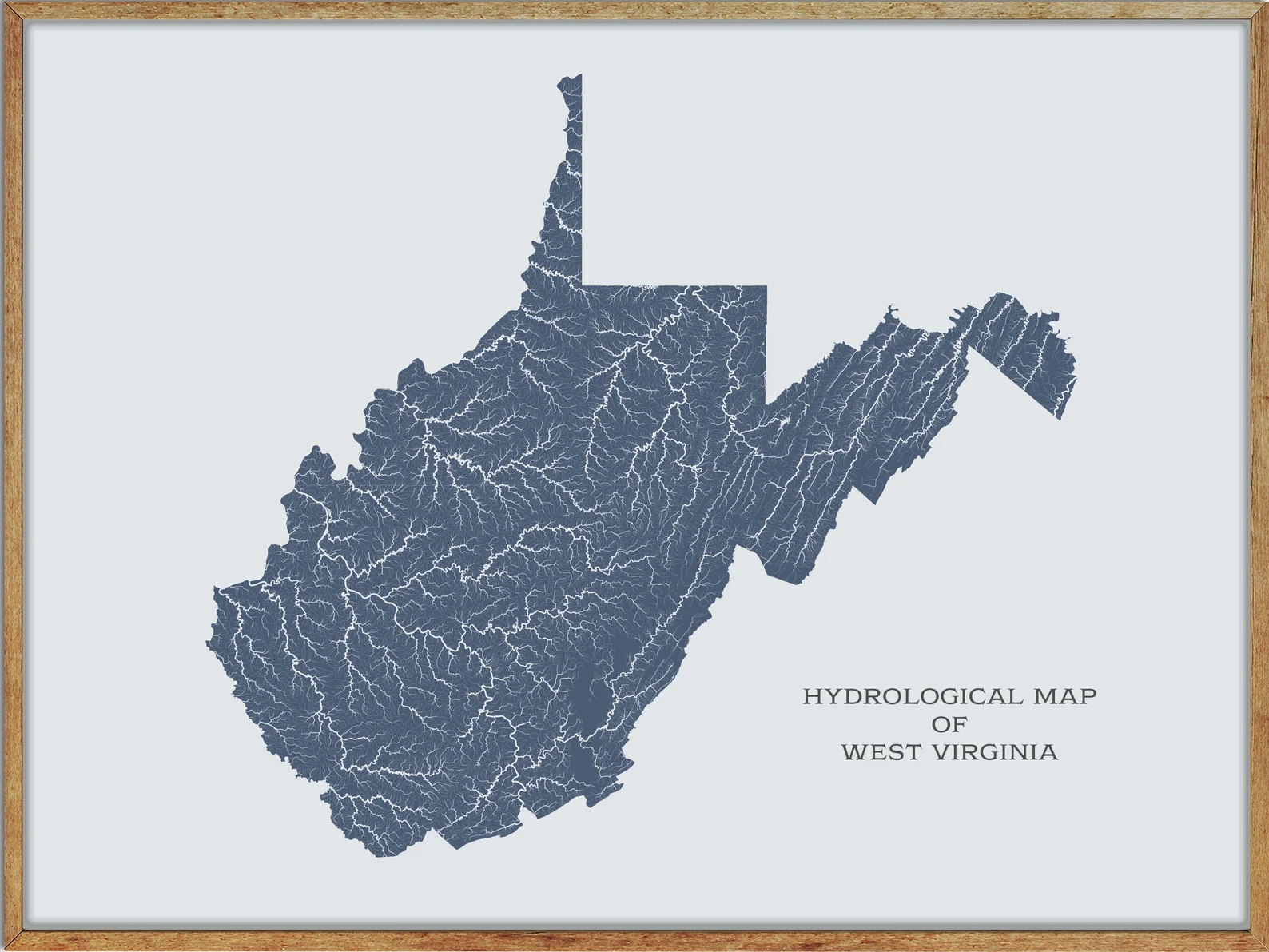 West Virginia Lakes and Rivers Map