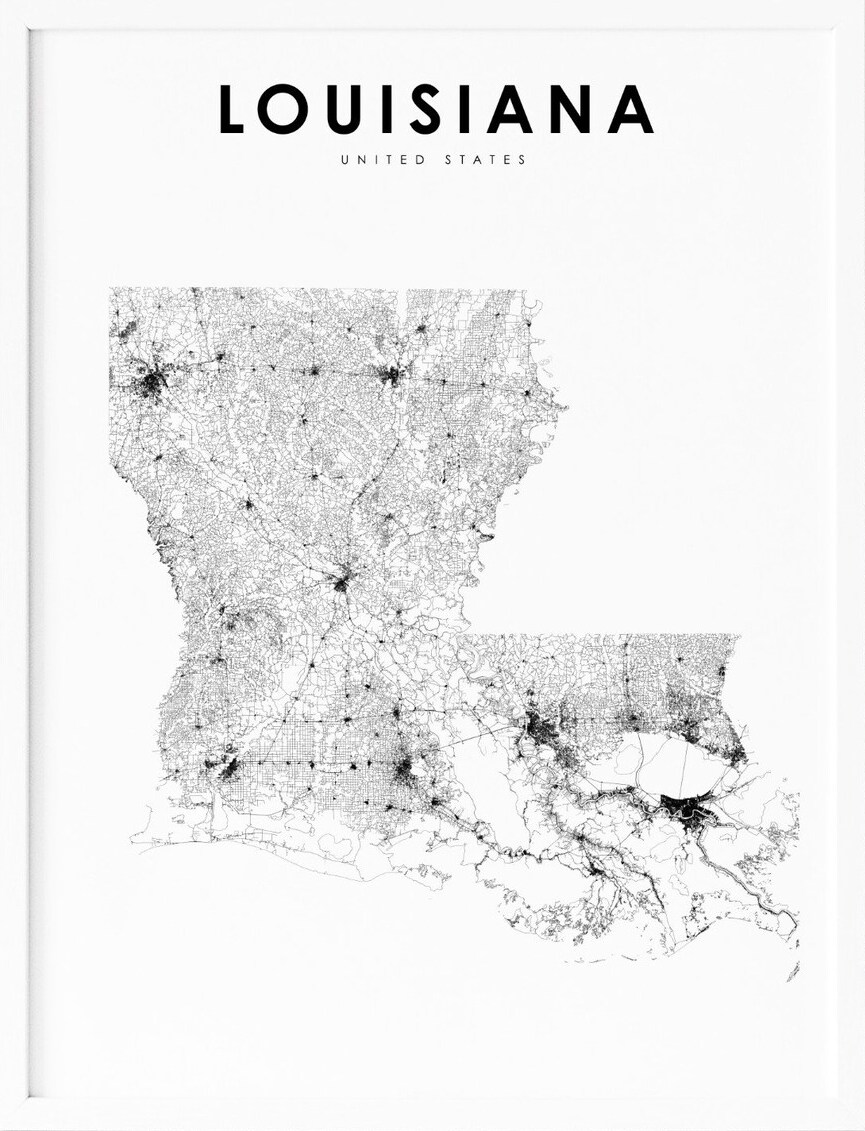 Louisiana Map With Cities and Highways