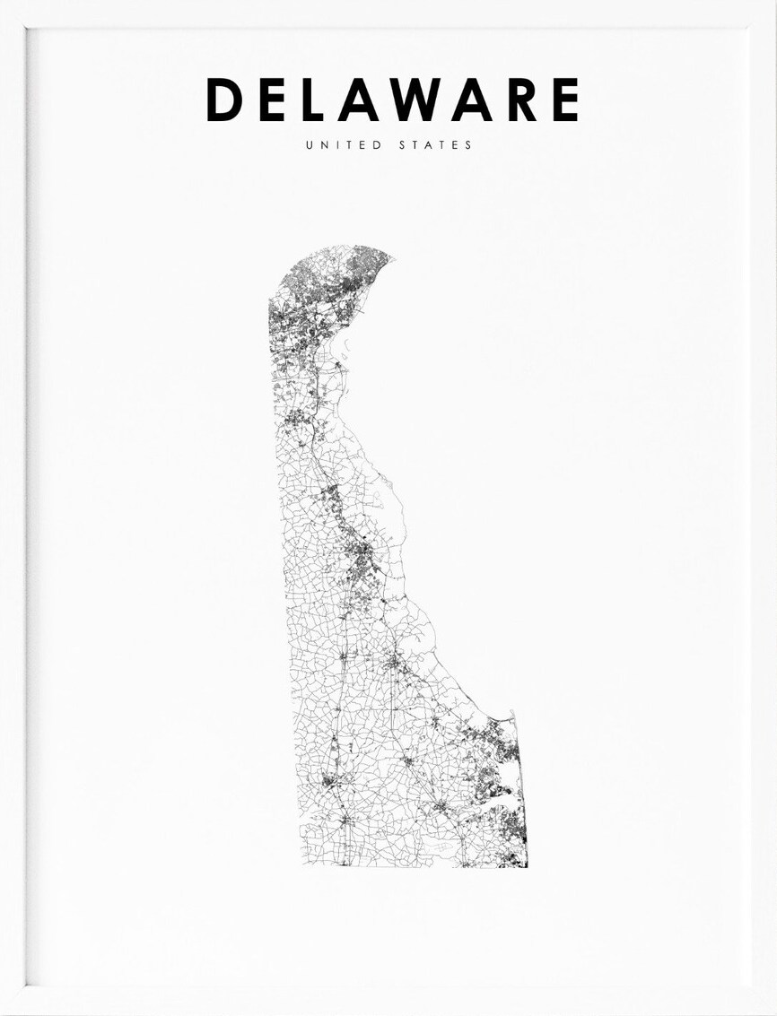 Printable Delaware Map With Cities and Highways