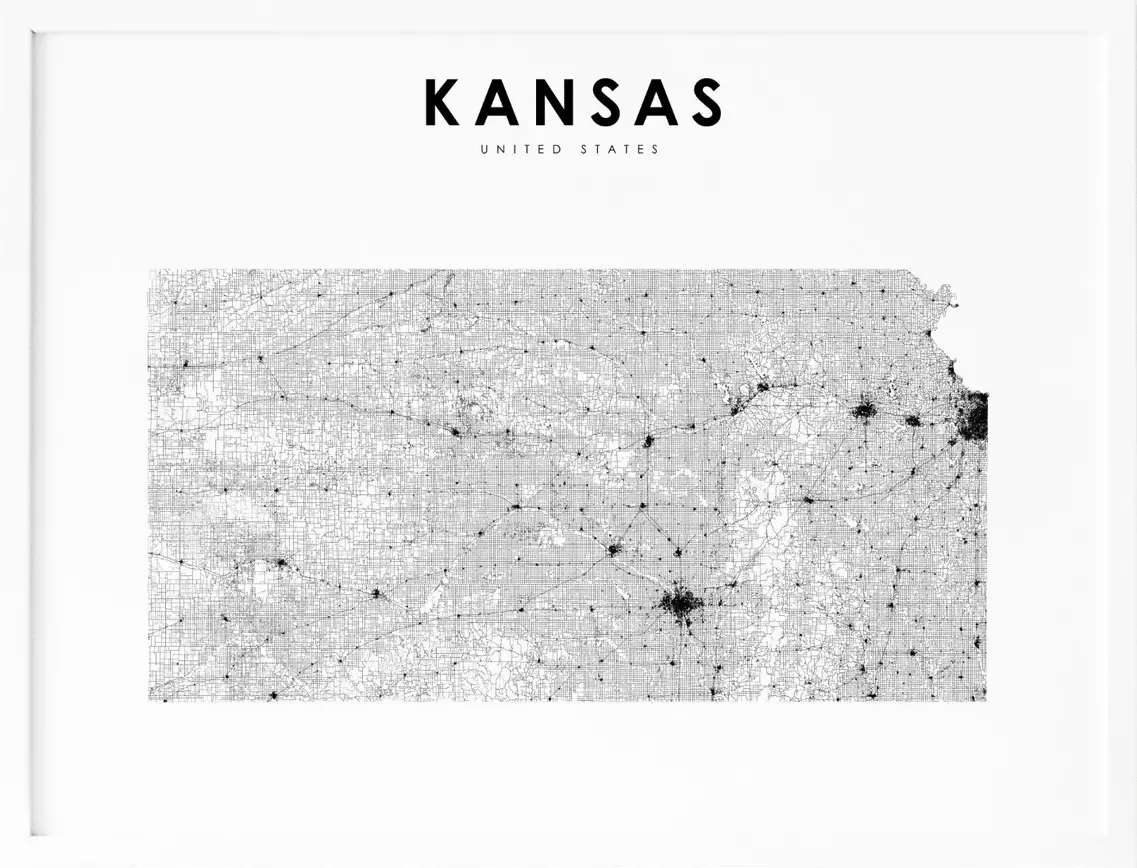 Printable Kansas Map With Cities and Highways