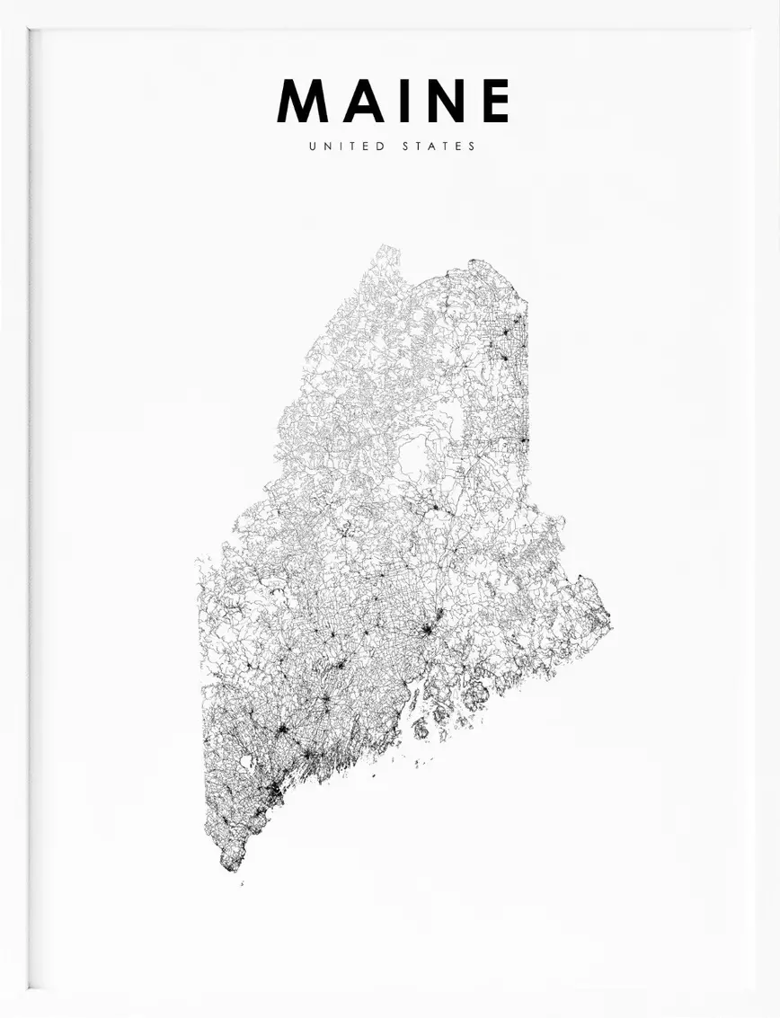 Printable Maine Map With Cities and Highways