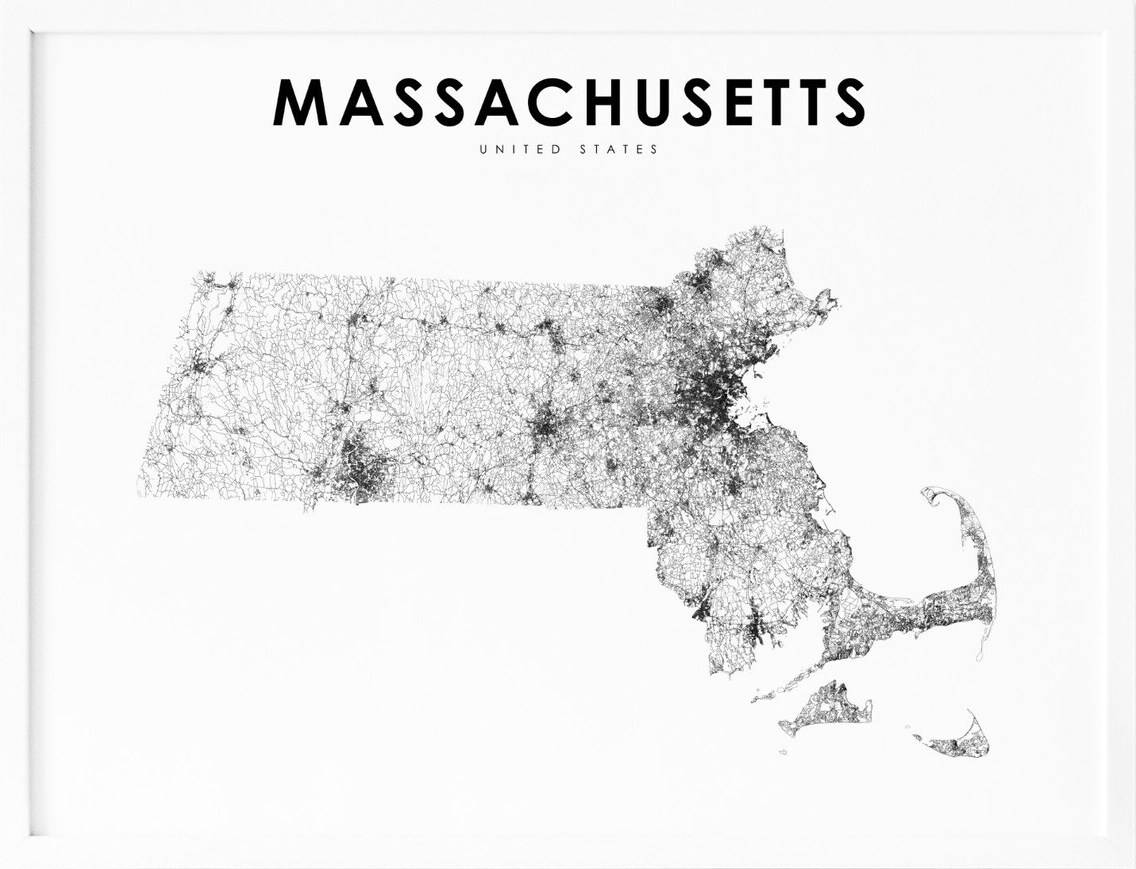 Printable Massachusetts Map With Cities and Highways