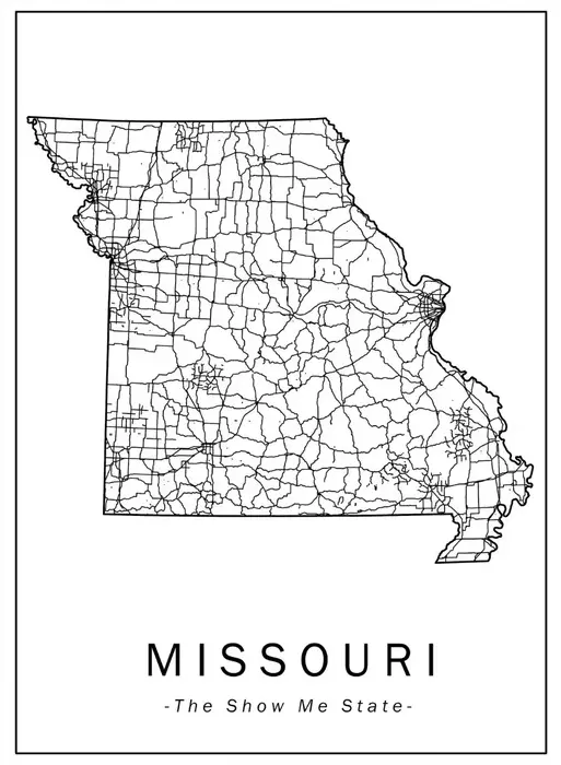 Printable Missouri Map With Cities and Highways