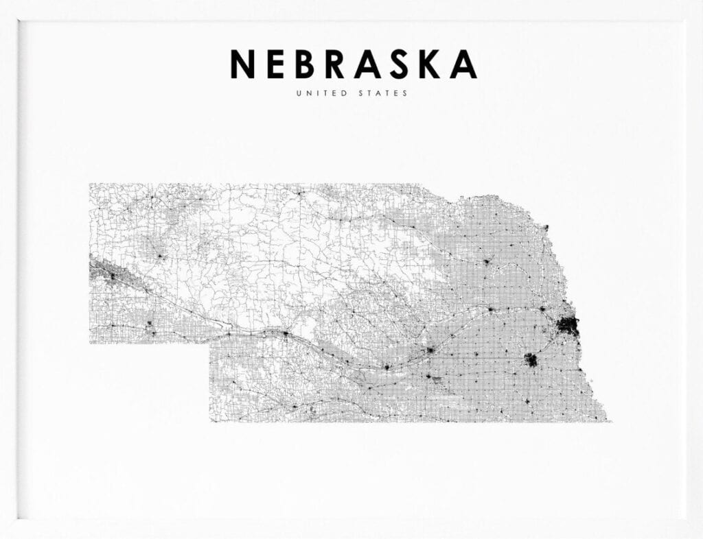 Nebraska Map With Cities and Highways