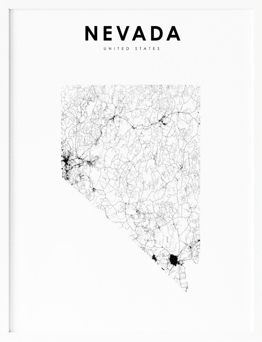 Printable Nevada Map With Cities and Highways