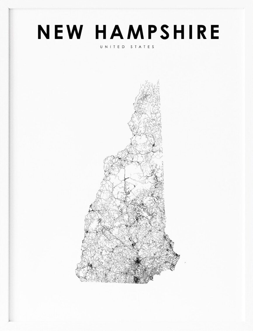 Printable New Hampshire Map With Cities and Highways