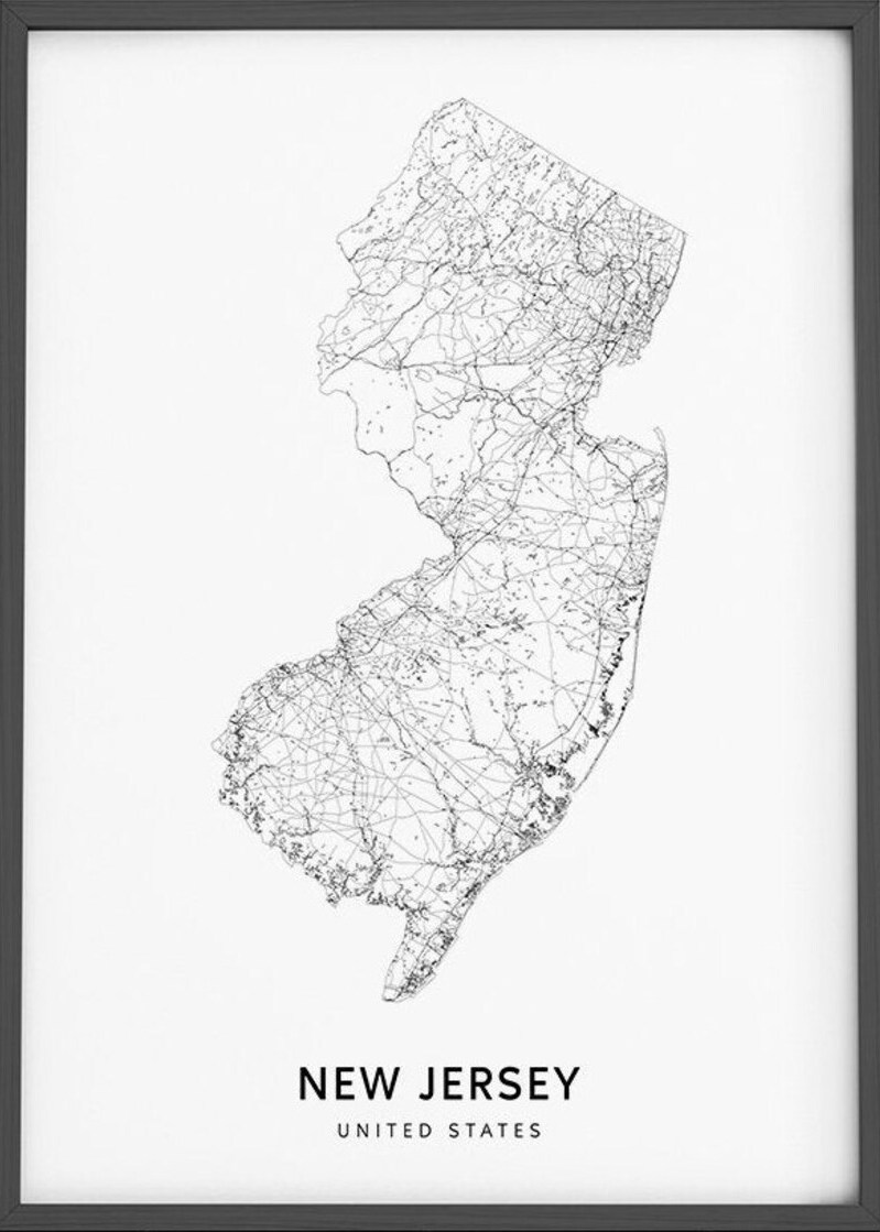 Printable New Jersey Map With Cities and Highways