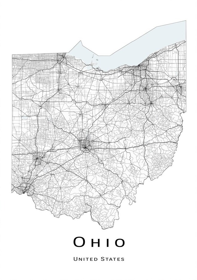 Printable Ohio Map With Cities and Highways