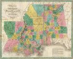 1827 Atlas  Map of Alabama, Mississippi, and Louisiana