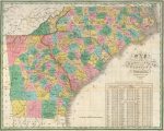 1827 Map of North and South Carolina, and Georgia