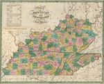 1827 Atlas Map of Kentucky and Tennessee