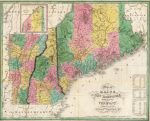 1827 Map of Maine, New Hampshire, and Vermont