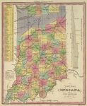 1836 Atlas Map Of Indiana
