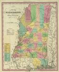 1836 Atlas Map Of Mississippi