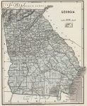 1845 Map of Georgia Atlas